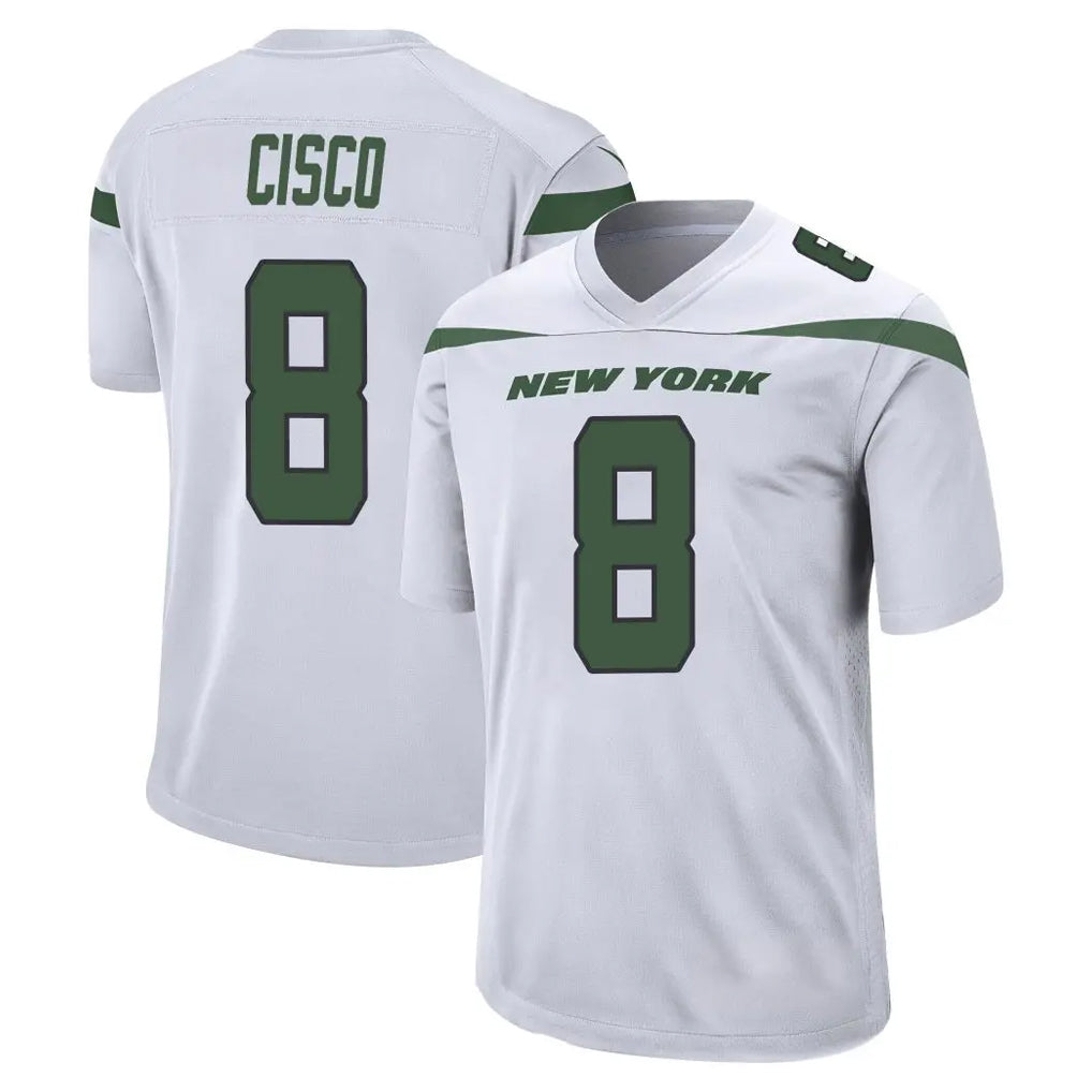 NY.Jets #8 Andre Cisco Player White Spotlight Home Game Odoa Stitched Jerseys