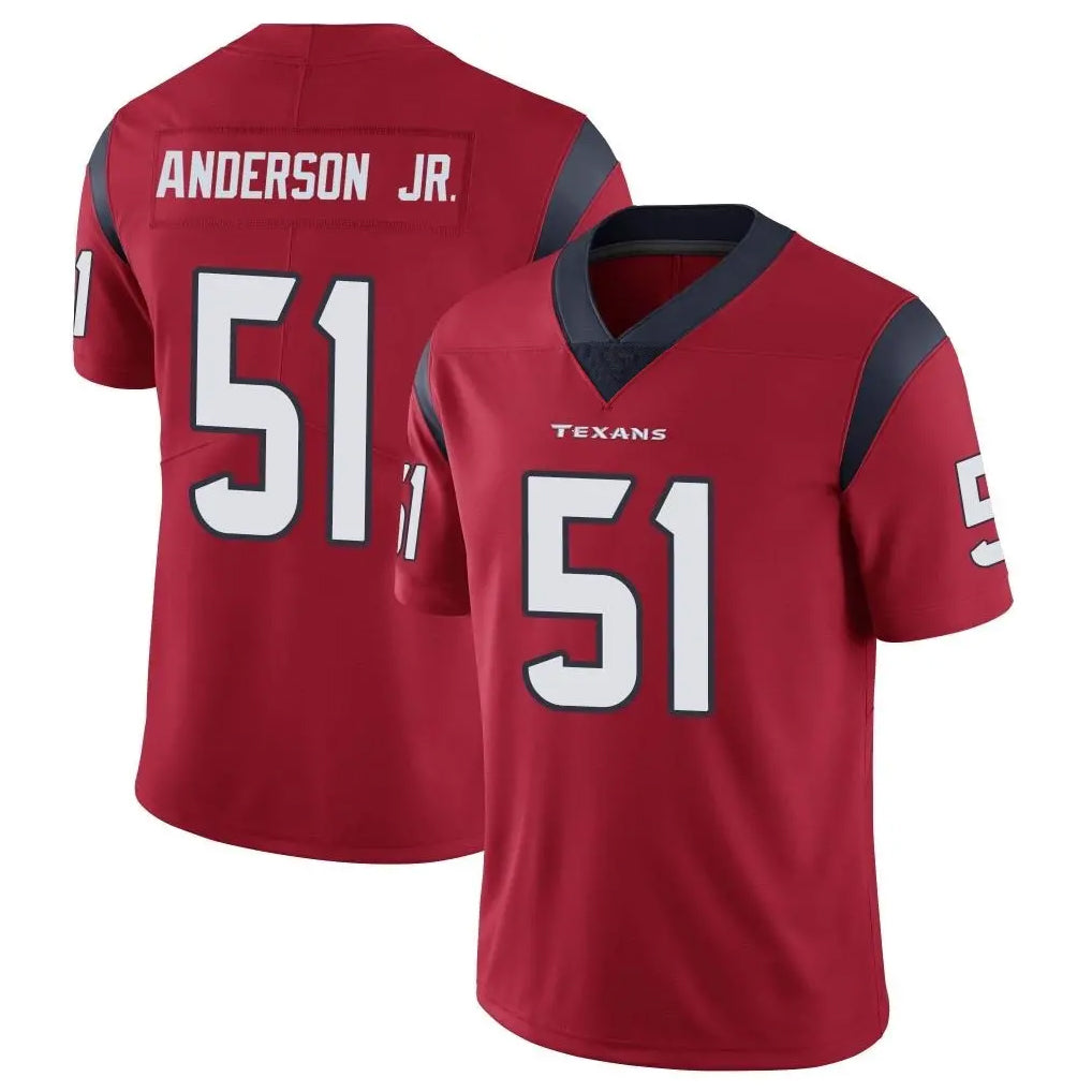 H.Texans #51 Will Anderson Jr. Player Red Limited Vapor Untouchable Home Game Odoa Stitched Jerseys