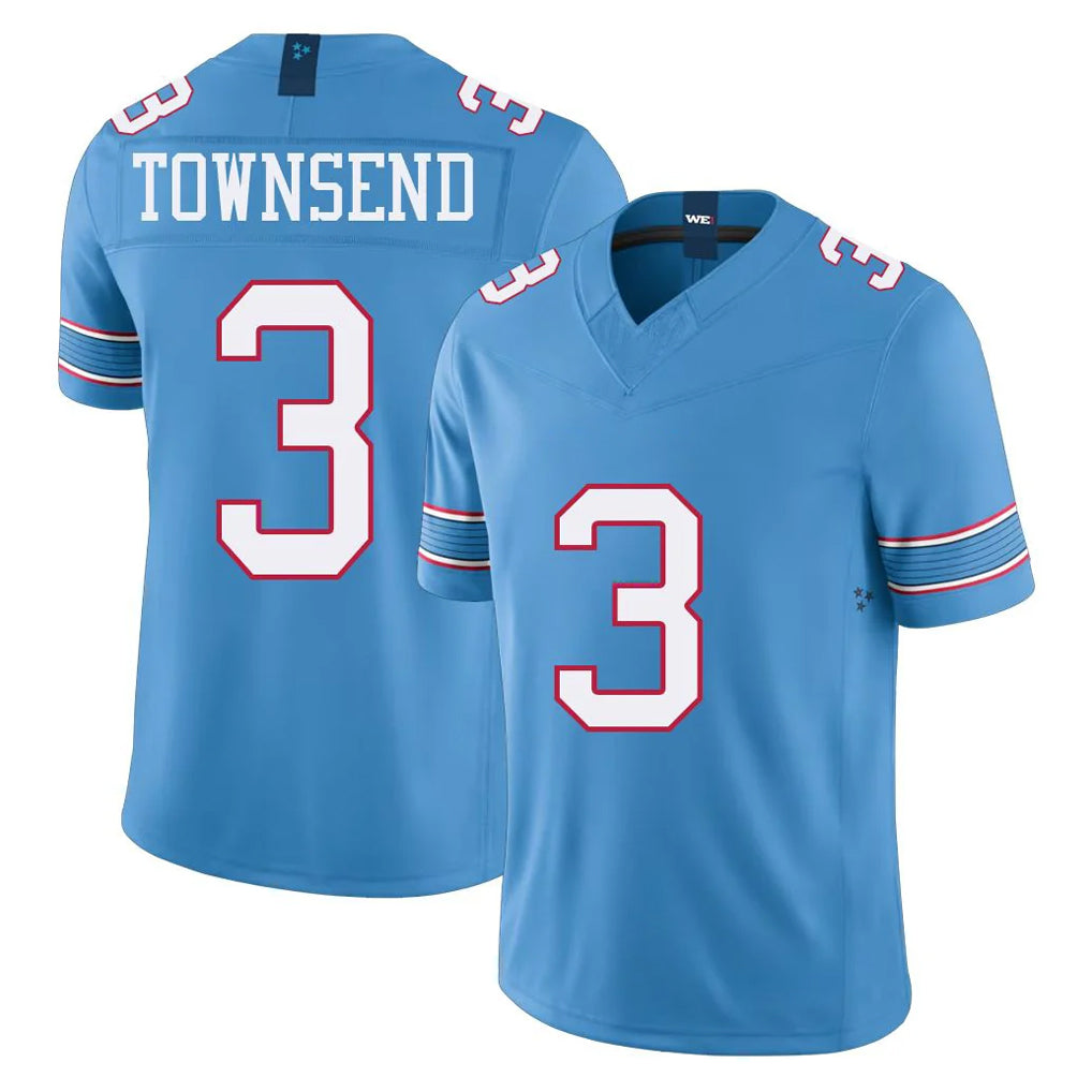 T.Titans #3 Tommy Townsend Player Light Blue Team Vapor F.U.S.E. Limited Home Game Odoa Stitched Jerseys