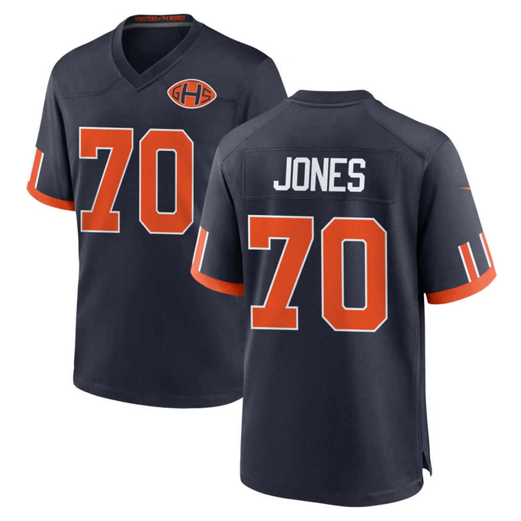 C.Bears #70 Braxton Jones Player Navy 2026 Rivalries Collection Home Game Odoa Stitched Jerseys