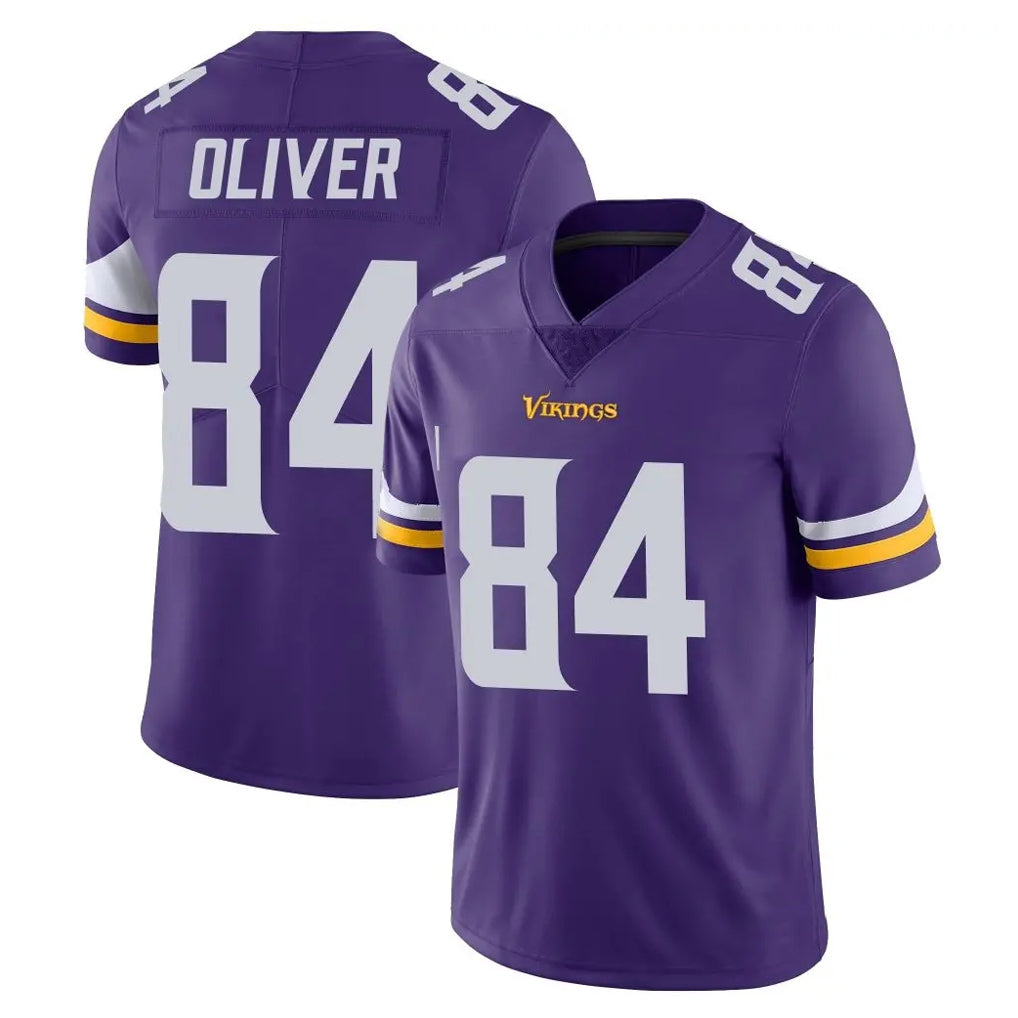 M.Vikings #84 Josh Oliver Player Purple Limited Vapor Untouchable Home Game Odoa Stitched Jerseys