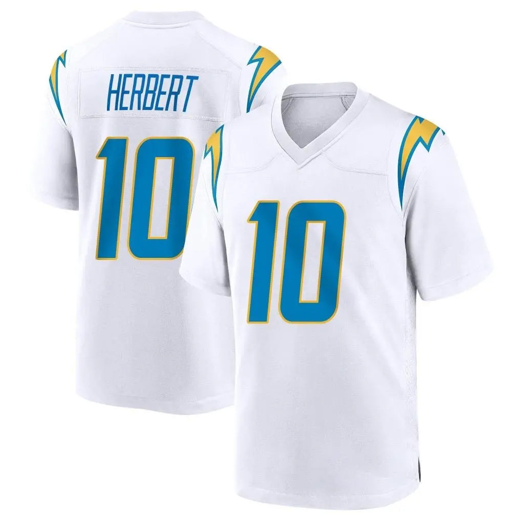 LA.Chargers #10 Justin Herbert Player White Home Game Odoa Stitched Jerseys