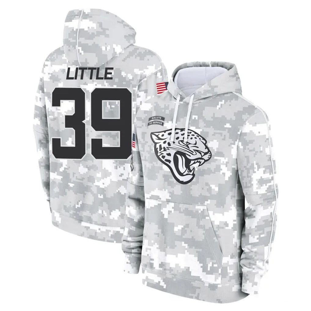 J.Jaguars #39 Cam Little Player Arctic Camo Salute to Service Hoodies Limited Game Odoa Stitched Jerseys