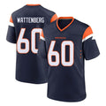 D.Broncos #60 Luke Wattenberg Player Navy Home Game Odoa Stitched Jerseys