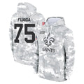 NO.Saints #75 Taliese Fuaga Player Arctic Camo Salute to Service Pullover Hoodies Limited Game Odoa Stitched Jerseys