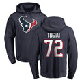 H.Texans #72 Tommy Togiai Player Navy Pro Line Pullover Hoodie Limited Game Odoa Stitched Jerseys