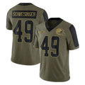 C.Browns #49 Carson Schwesinger Player Olive Salute to Service Limited Home Game Odoa Stitched Jerseys