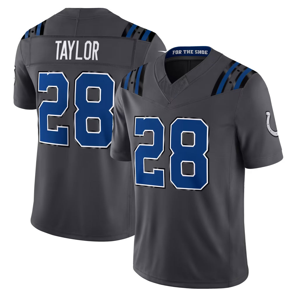 IN.Colts #28 Jonathan Taylor Player Anthracite Limited 2026 Rivalries Collection Home Game Odoa Stitched Jerseys