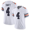 C.Bears #4 D'Andre Swift Player White Classic Vapor Limited Home Game Odoa Stitched Jerseys