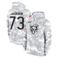 C.Bears #73 Jonah Jackson Player Arctic Camo Salute to Service Pullover Hoodies Limited Odoa Stitched Jerseys