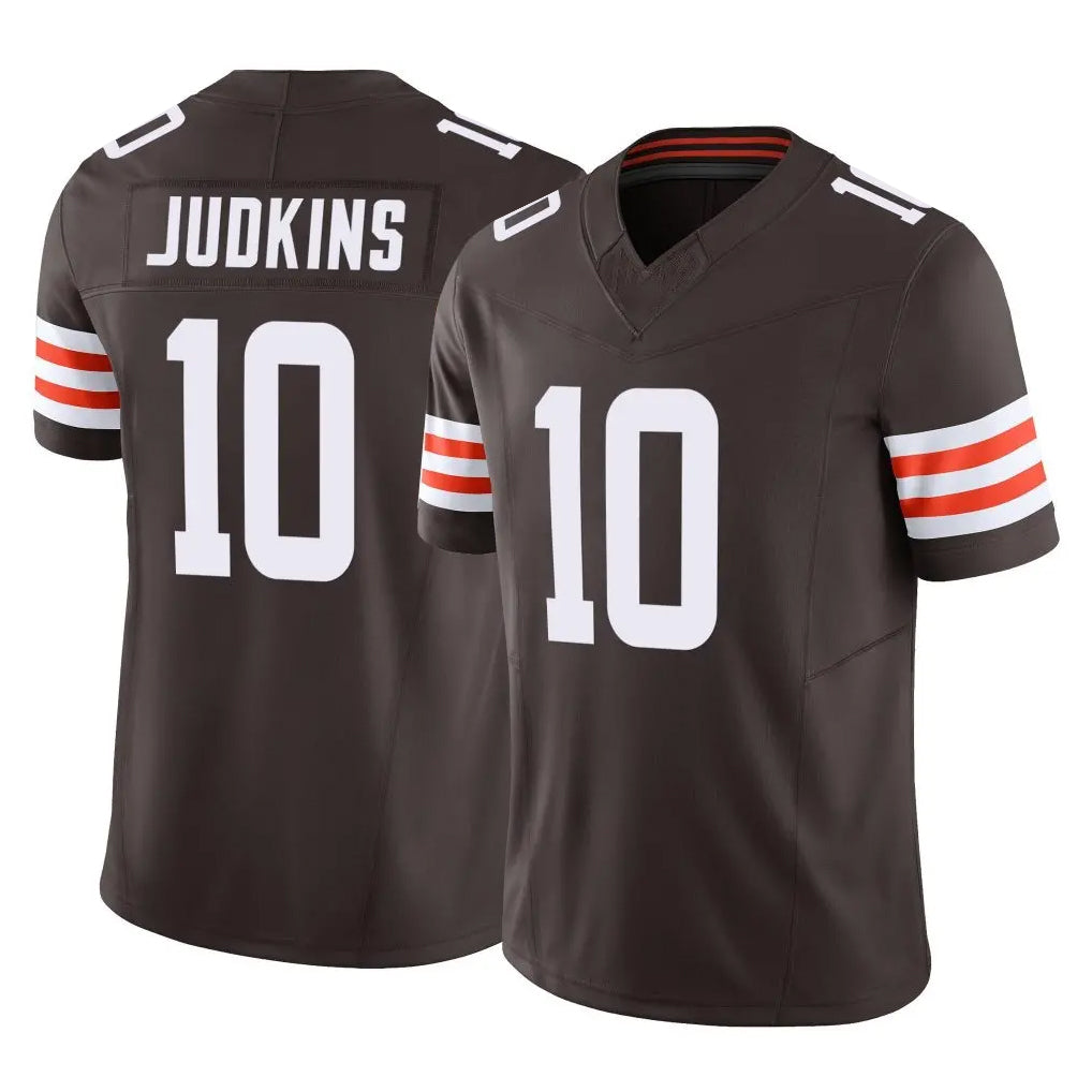 C.Browns #10 Quinshon Judkins Player Brown Vapor F.U.S.E. Limited Home Game Odoa Stitched Jerseys