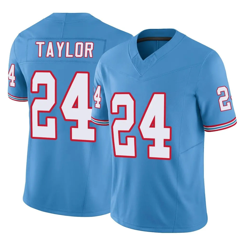 T.Titans #24 Alontae Taylor Player Light Blue Limited Vapor F.U.S.E. Home Game Odoa Stitched Jerseys