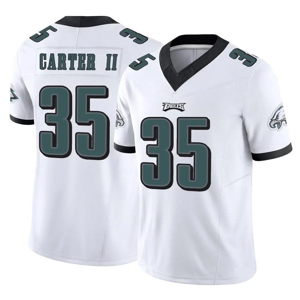 P.Eagles #35 Michael Carter II Player White Limited Vapor F.U.S.E. Home Game Odoa Stitched Jerseys