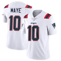 NE.Patriots #10 Drake Maye Player White Vapor Untouchable Home Game Odoa Stitched Jerseys