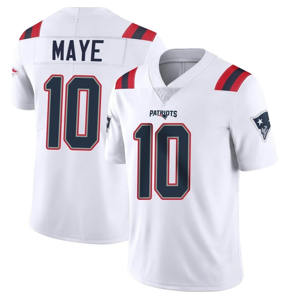 NE.Patriots #10 Drake Maye Player White Vapor Untouchable Home Game Odoa Stitched Jerseys