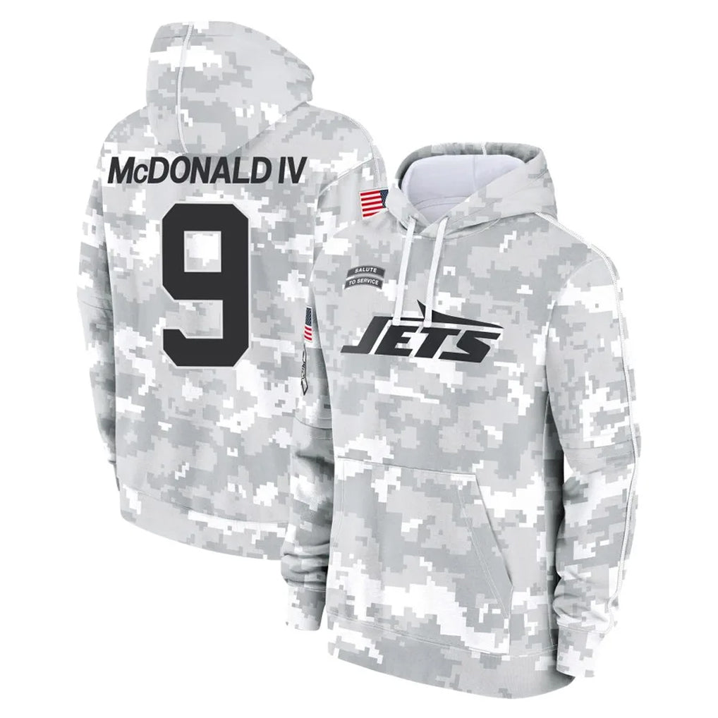 NY.Jets #9 Will McDonald IV Player Arctic Camo Salute to Service Pullover Hoodies Limited Game Odoa Stitched Jerseys