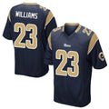 LA.Rams #23 Kyren Williams Player Navy Home Game Odoa Stitched Jerseys
