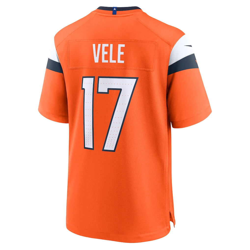 Odoa D.Broncos #17 Devaughn Vele Orange Team Game Jersey