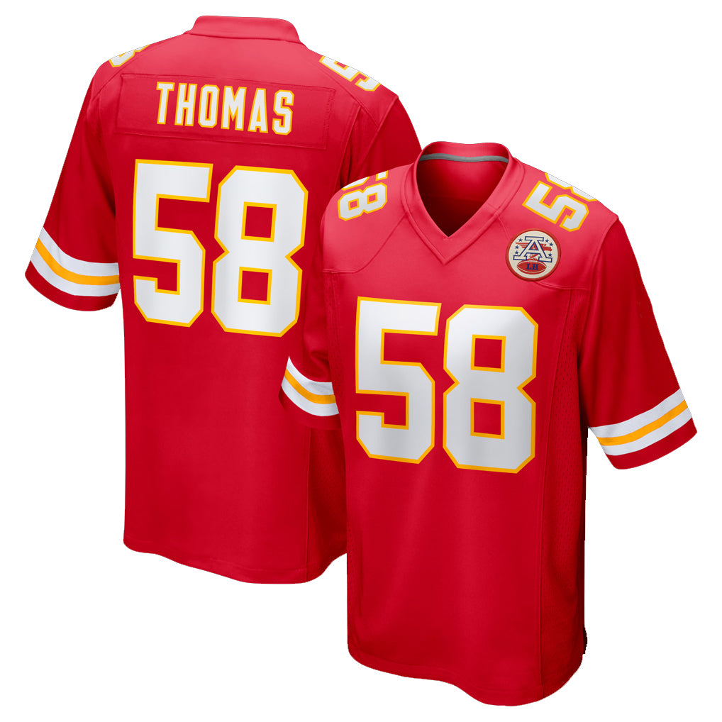 KC.Chiefs #58 Derrick Thomas Player Red Home Game Odoa Stitched Jerseys