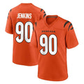 C.Bengals #90 Kris Jenkins Jr Player Orange Home Game Odoa Stitched Jerseys