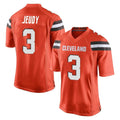 C.Browns #3 Jerry Jeudy Player Orange Home Game Odoa Stitched Jerseys