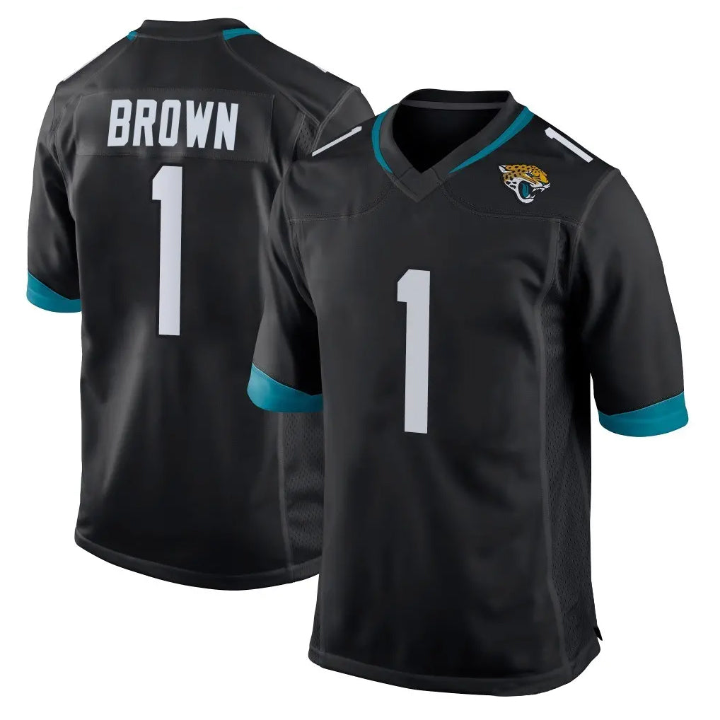 J.Jaguars #1 Montaric Brown Player Black Home Game Odoa Stitched Jerseys