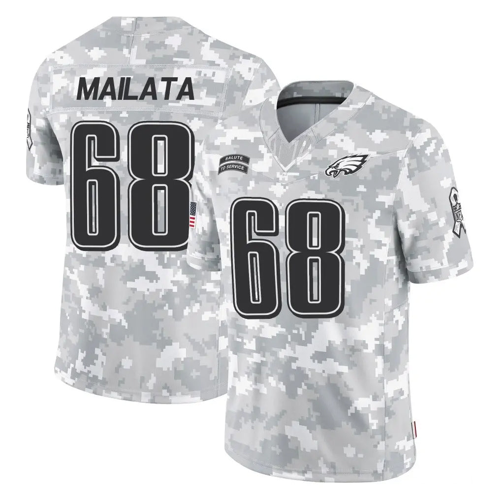 P.Eagles #68 Jordan Mailata Player Arctic Camo Salute to Service Limited Game Odoa Stitched Jerseys