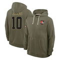 C.Browns #10 Quinshon Judkins Player Olive Salute to Service Pullover Hoodies Limited Odoa Stitched Jerseys