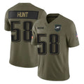 P.Eagles #58 Jalyx Hunt Player Olive 2025 Salute To Service Limited Odoa Stitched Jerseys