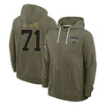 NY.Jets #71 Josh Myers Player Olive Salute to Service Pullover Hoodies Limited Odoa Stitched Jerseys