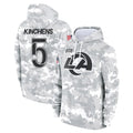 LA.Rams #5 Kamren Kinchens Player Arctic Camo Salute to Service Hoodies Limited Game Odoa Stitched Jerseys