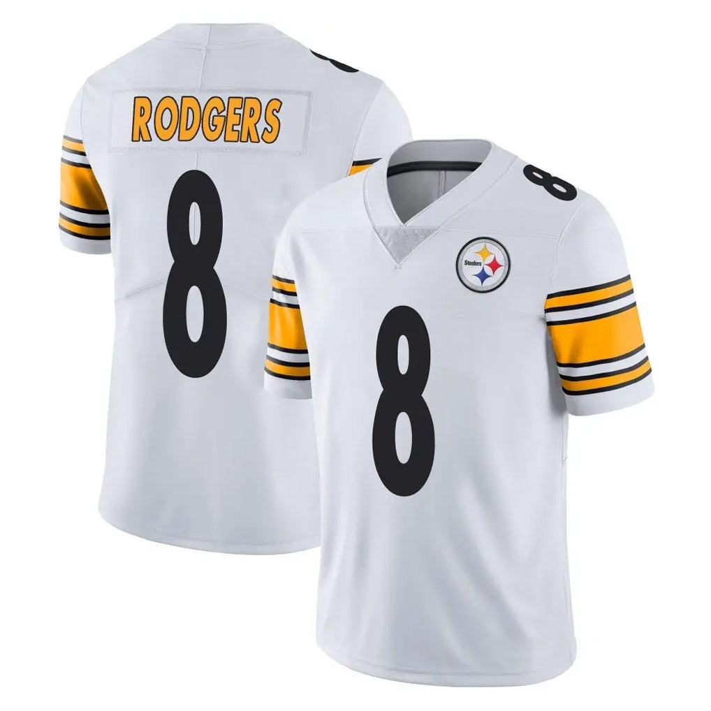 P.Steelers #8 Aaron Rodgers Player White Limited Vapor Untouchable Home Game Odoa Stitched Jerseys