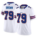 B.Bills #79 Spencer Brown Player White Vapor F.U.S.E. Jersey Limited Home Game Odoa Stitched Jerseys