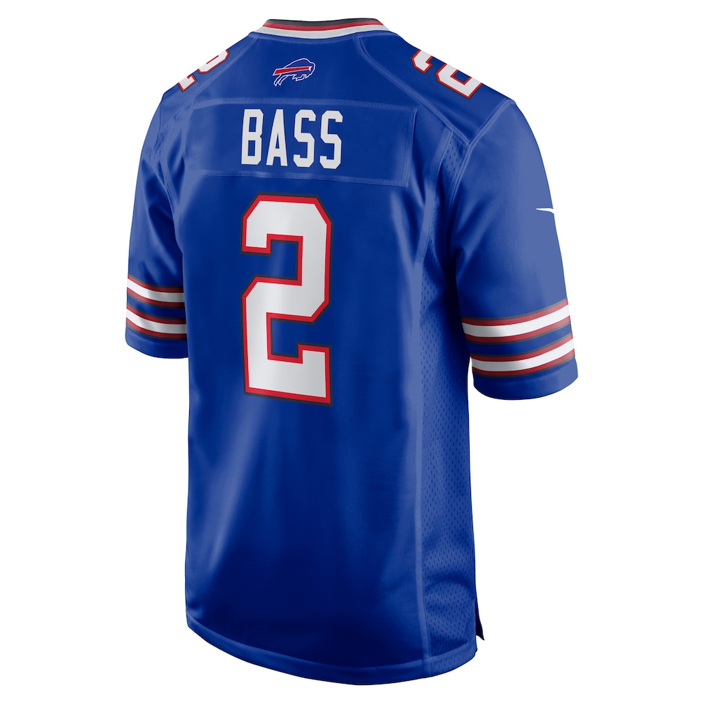 Odoa B.Bills #2 Tyler Bass Royal Game Player Jersey