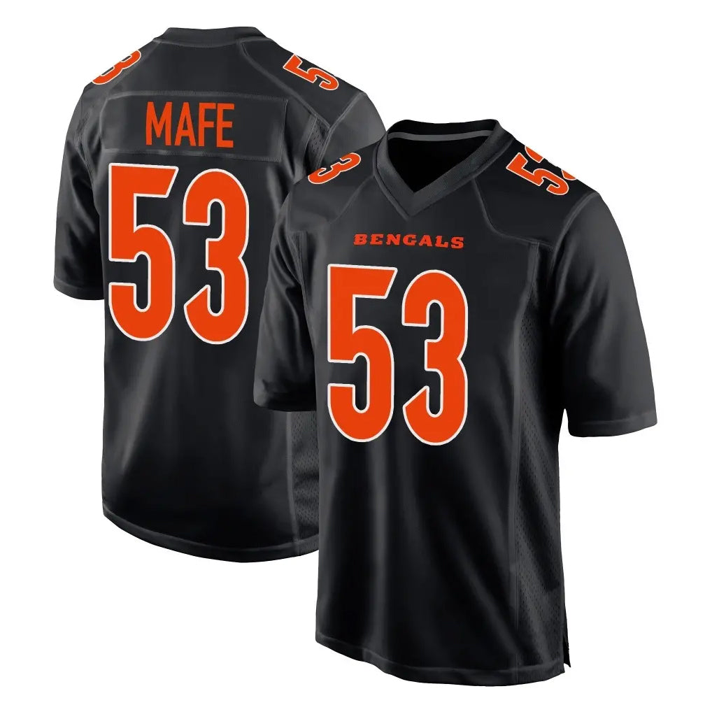 C.Bengals #53 Boye Mafe Player Black Fashion Game Odoa Stitched Jerseys