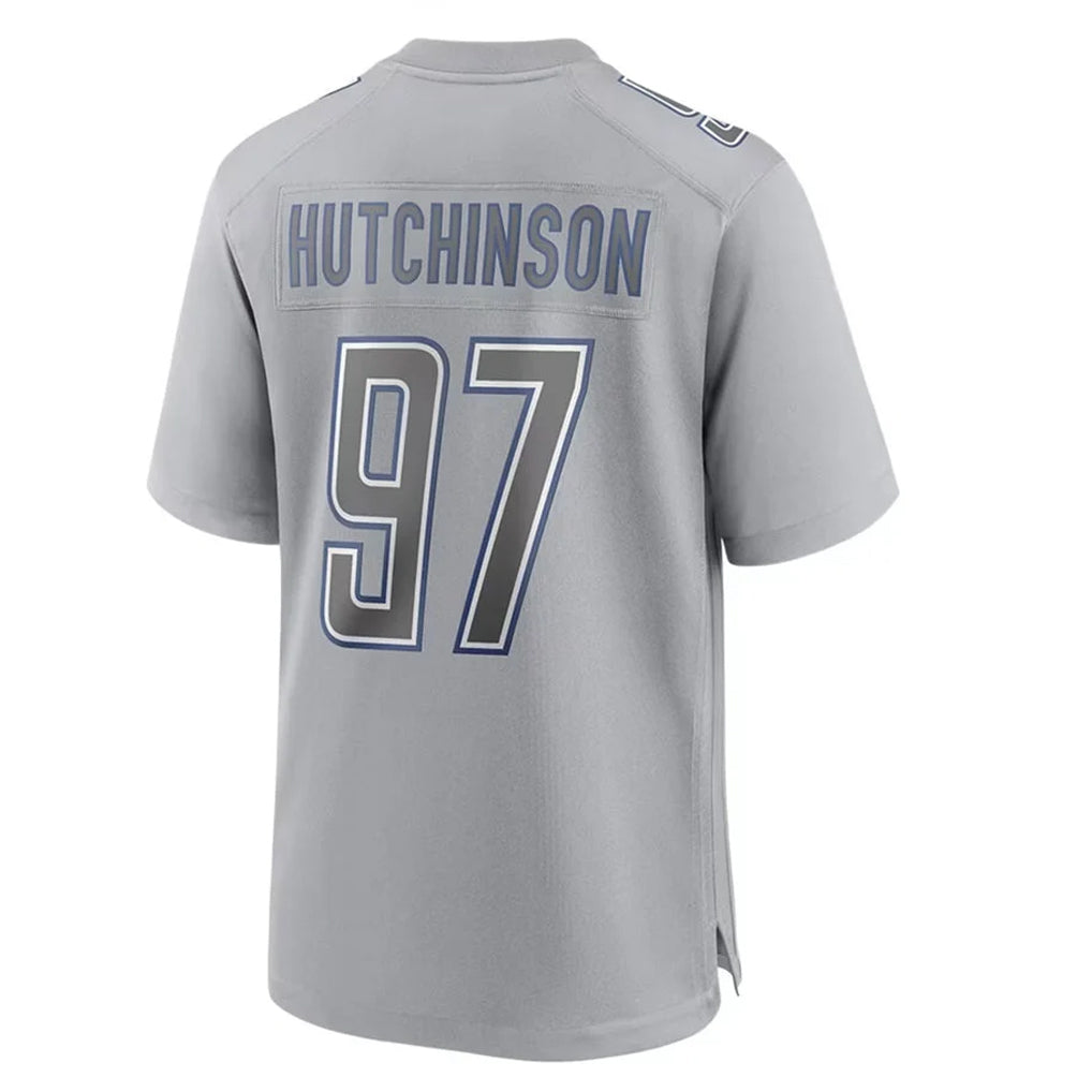 D.Lions #97 Aidan Hutchinson Player Gray Atmosphere Fashion Home Game Odoa Stitched Jerseys