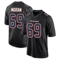 H.Texans #69 Ed Ingram Player Black Fashion Home Game Odoa Stitched Jerseys