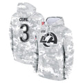 LA.Rams #3 Kam Curl Player Arctic Camo Salute to Service Hoodies Limited Game Odoa Stitched Jerseys