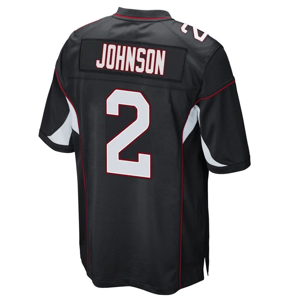 A.Cardinals #2 Will Johnson Player Black Home Game Qdoa Stitched Jerseys