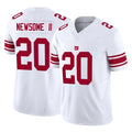 NY.Giants #20 Greg Newsome II Player White Limited Vapor F.U.S.E. Home Game Odoa Stitched Jerseys