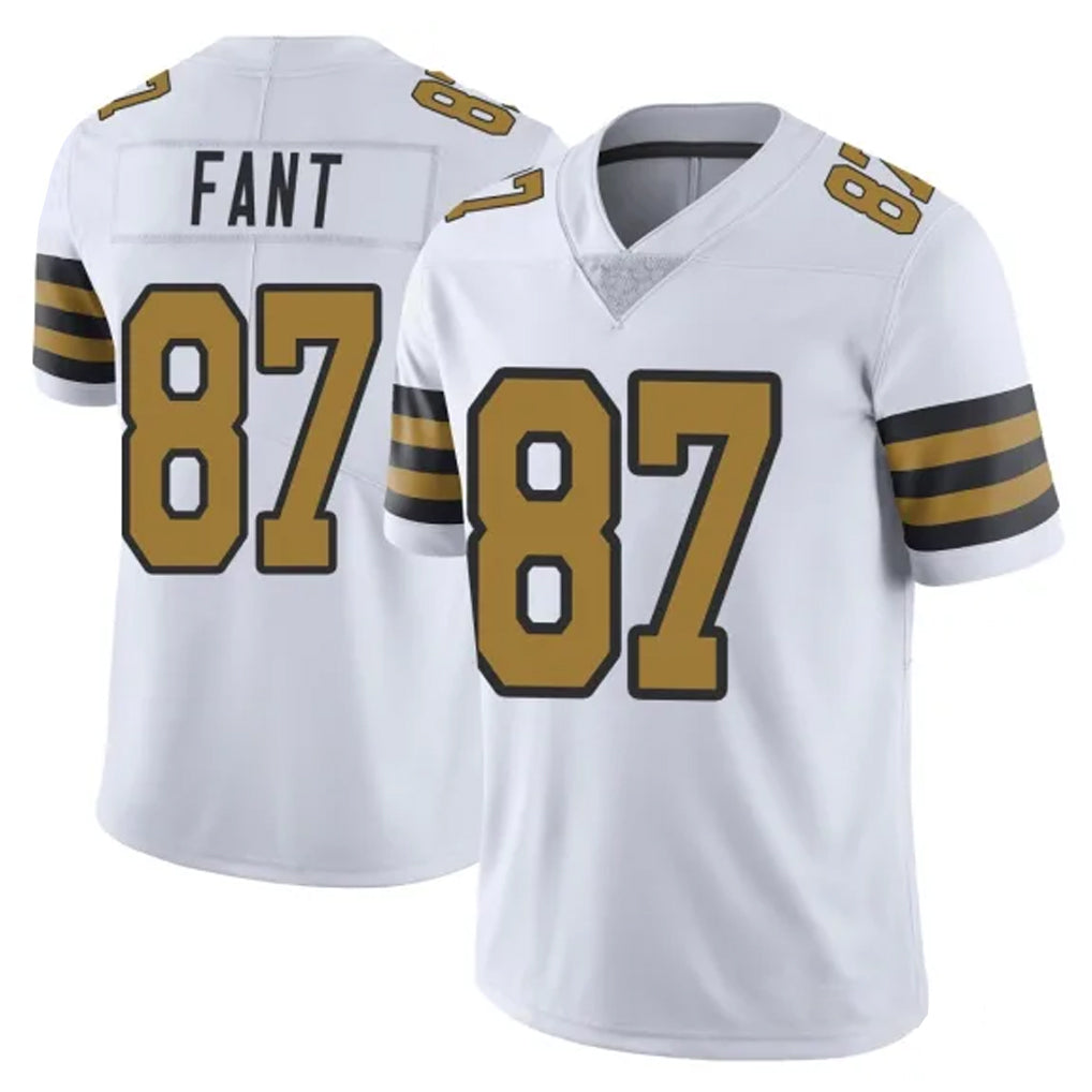 NO.Saints #87 Noah Fant Player White Limited Color Rush Home Game Odoa Stitched Jerseys