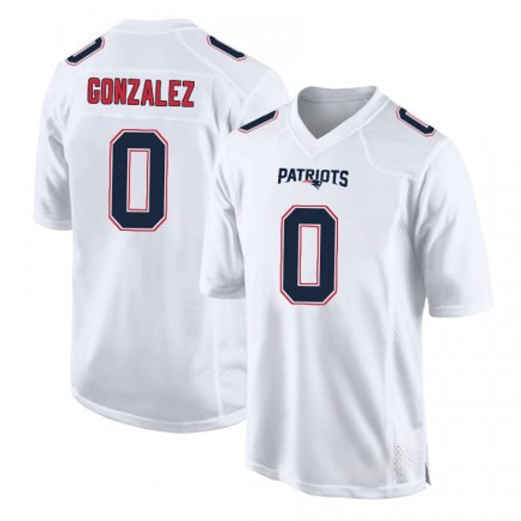 NE.Patriots #0 Christian Gonzalez Player White Fashion Limited Home Game Odoa Stitched Jerseys