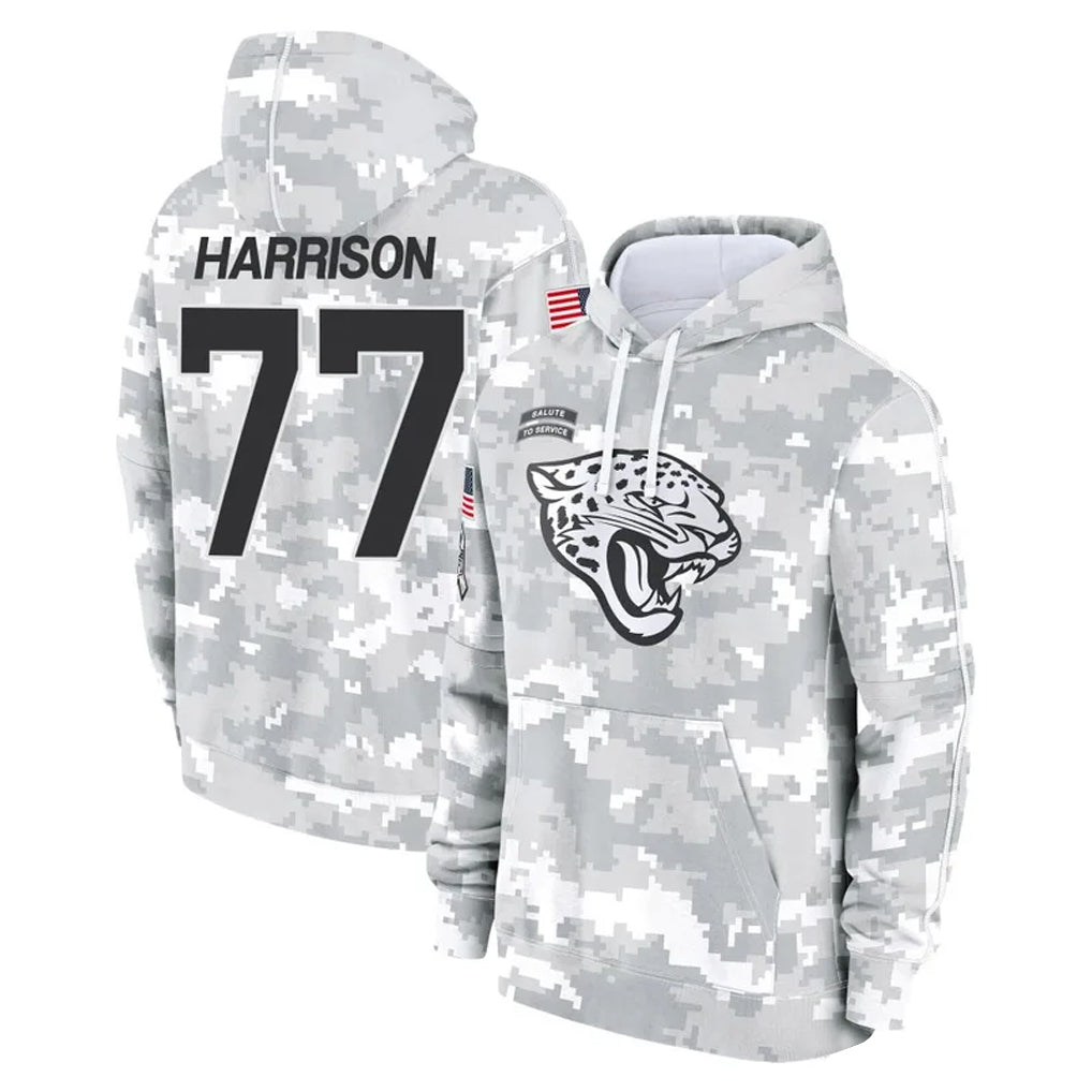 J.Jaguars #77 Anton Harrison Player Arctic Camo Salute to Service Hoodies Limited Game Odoa Stitched Jerseys