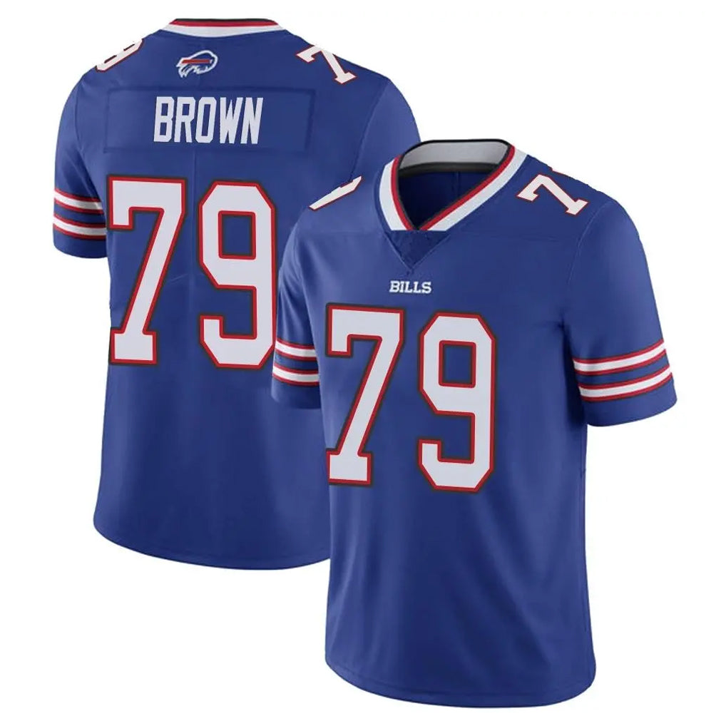 B.Bills #79 Spencer Brown Player Royal Vapor Untouchable Limited Odoa Stitched Jerseys