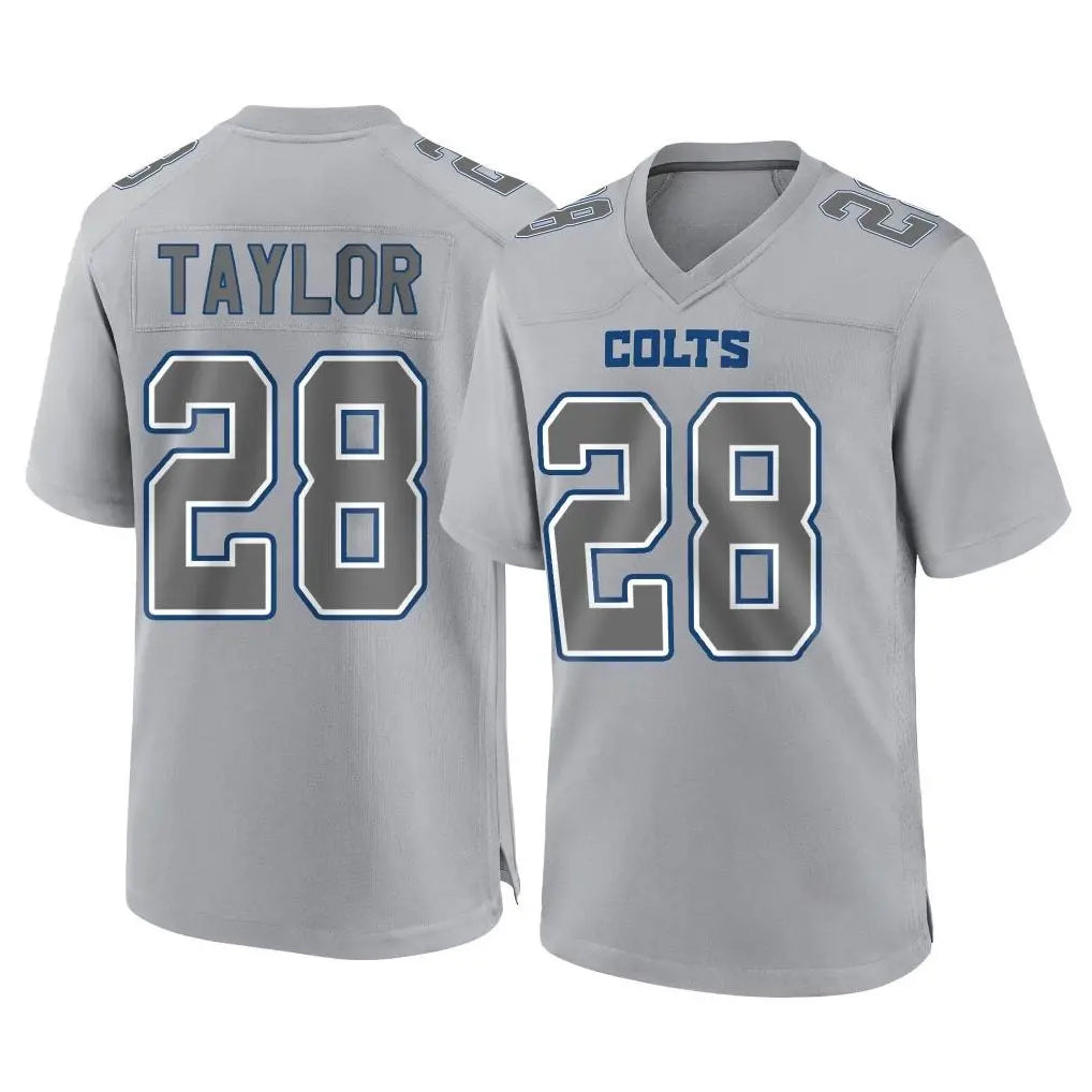 IN.Colts #28 Jonathan Taylor Player Gray Atmosphere Fashion Home Game Odoa Stitched Jerseys