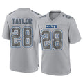IN.Colts #28 Jonathan Taylor Player Gray Atmosphere Fashion Home Game Odoa Stitched Jerseys