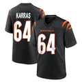 C.Bengals #64 Ted Karras Player Black Home Game Odoa Stitched Jerseys