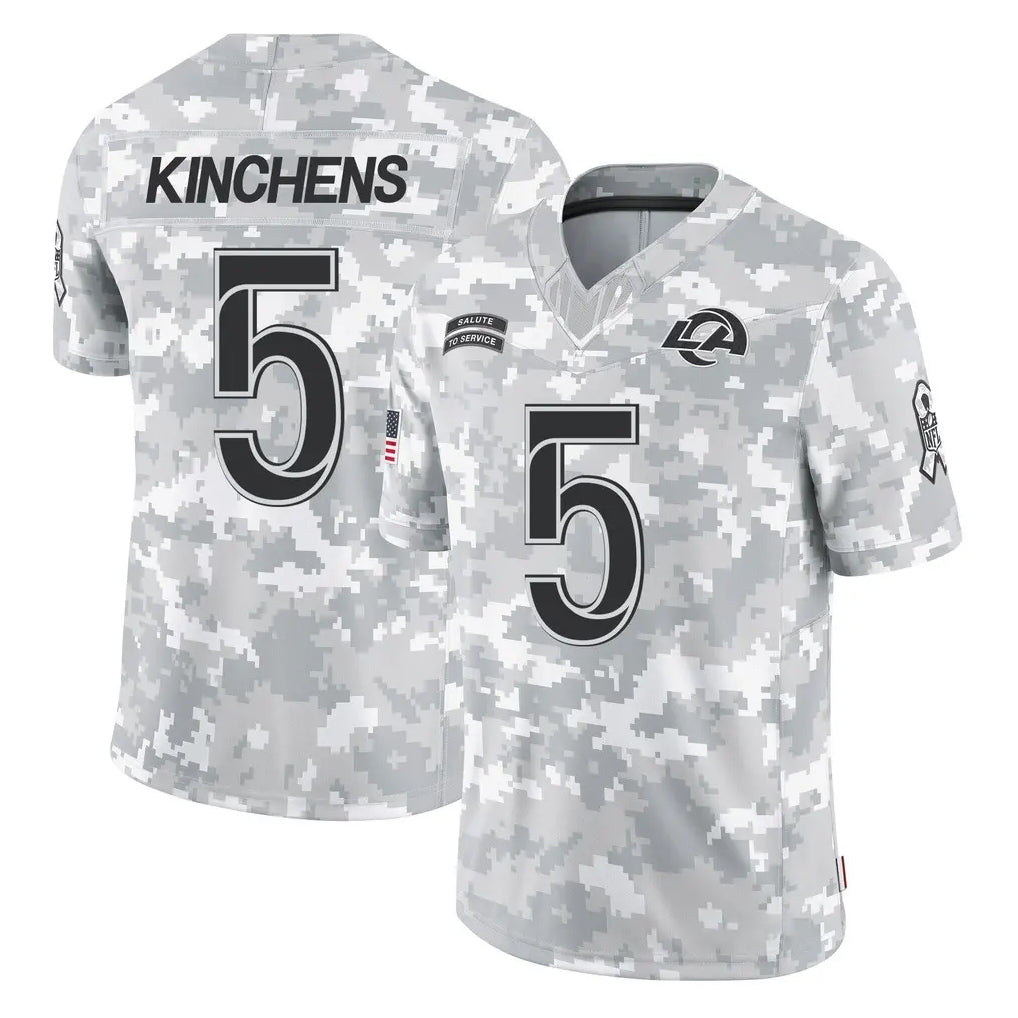 LA.Rams #5 Kamren Kinchens Player Arctic Camo Salute To Service Limited Game Odoa Stitched Jerseys