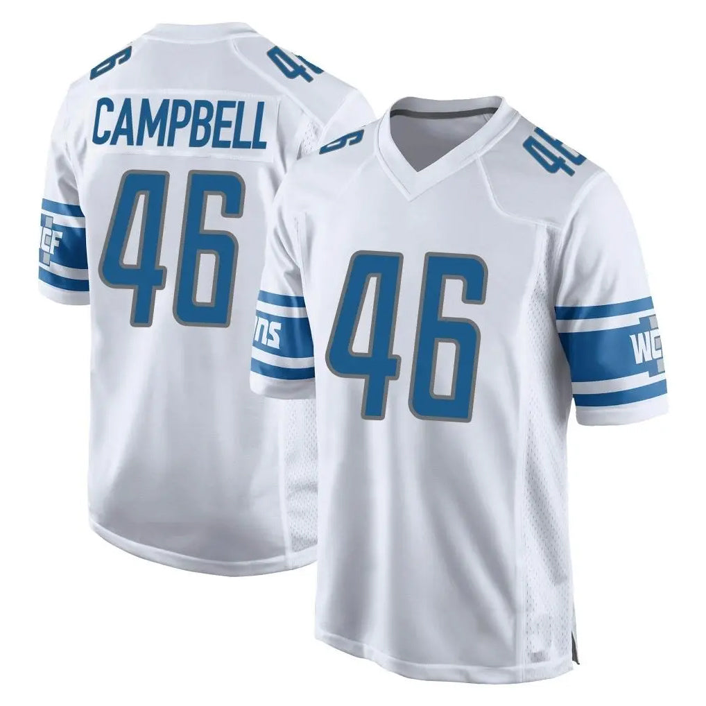 D.Lions #46 Jack Campbell Player White Home Game Odoa Stitched Jerseys