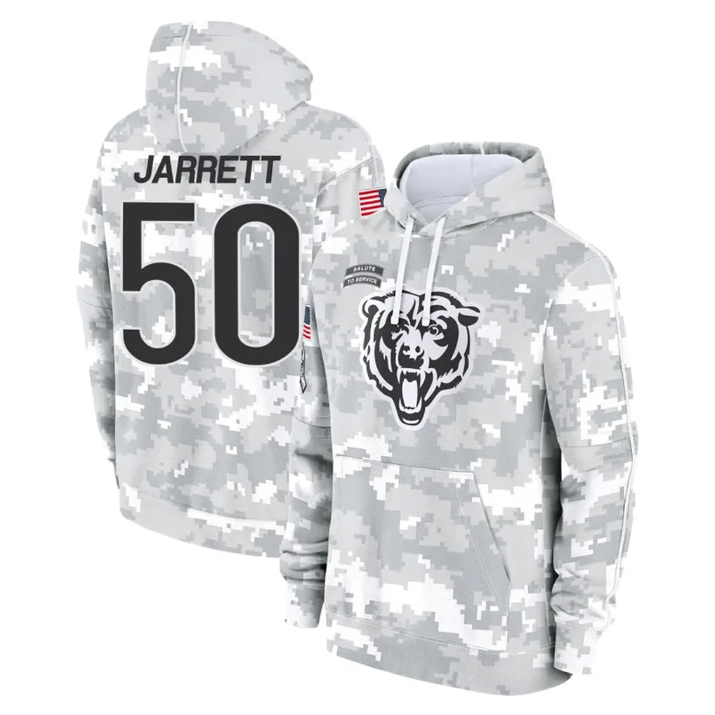 C.Bears #50 Grady Jarrett Player Arctic Camo Salute to Service Pullover Hoodies Limited Odoa Stitched Jerseys